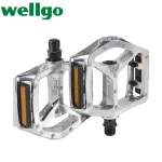 Wellgo pédales aluminium alliage hexagonales réflecteurs orange安全 vélo urbain cyclisme loisir durabilité style moderne