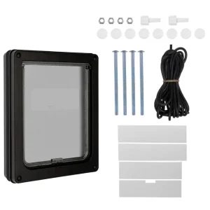 Porte murale pour animaux de compagnie fermeture automatique sécurisée idéale pour familles avec bébé et chiens ou chats