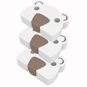 Butoir de porte de sécurité pour bébé, bloc de porte épais avec animaux de dessin animé, Anti-pincement, protection des doigts pour enfants, butoirs de porte Eva blancs – 3PCS Butoir de porte de sécurité pour bébé, bloc de porte épais avec animaux de dessin animé, Anti-pincement, protection des doigts pour enfants, butoirs de porte Eva blancs – 3PCS