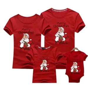 Tshirt bébé Noël Père Noël mignon coton fête famille enfants cadeau