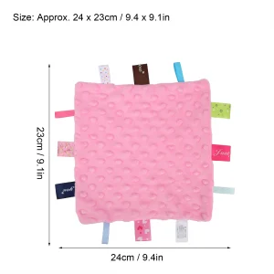 Serviette en Peluche Douce et Réconfortante pour NouveauNé Stimulateur Sensoriel en Coton/Polyester Design Coloré et Sécuritaire pour Bébé 024 Mois
