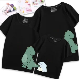 Tshirt enfant dinosaure animé coton bio respirant confort été étés idéal
