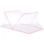 Moustiquaire portable pliable pour lit de bébé tente de voyage berceau portable installation rapide antimoustiques lumière et poussière rose