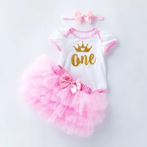 Ensemble vêtements bébé fille body jupe tutu rose bandeau 3 pièces coton 01 an fête Anniversary Ensemble vêtements bébé fille body jupe tutu rose bandeau 3 pièces coton 01 an fête Anniversary