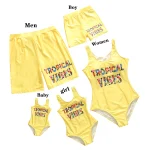 Maillot de bain une pièce floral multicolore tenues assorties pour la famille style tropical été 2023 confort et style garantis