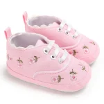Citgeett Chaussures bébé printemps 018 mois semelles souples lacets fleurs princesse premier pas