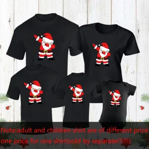 TShirts famille Noël «Joyeux Noël» assortis maman et enfant vêtements coton confort fêtes saisonnières cadeau original