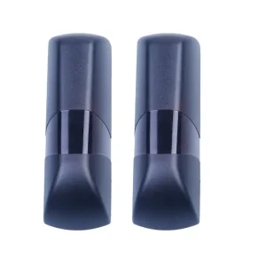 Tubes cosmétiques en plastique noir pour rouge à lèvres ou baume lèvres style minimaliste moderne usage quotidien haut de gamme sans logo