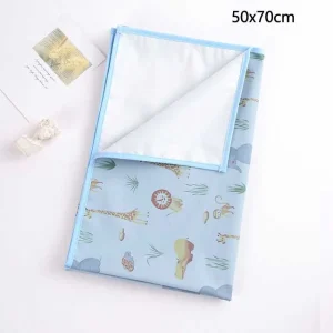 Matelas de jeu en tissu imprimé animaux 50x70cm facile à nettoyer idéal pour bébé tapis de jeu sécurisé compact et portable