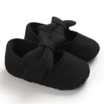 Chaussons bébé fille tissu doux nœud papillon style princesse intérieur confortable qualité premium