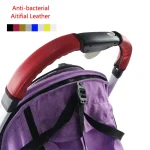 Poignée de poussette en cuir PU Yoyaplus housse d&rsquo;accoudoir antibactérien protection bébé accessoire stroller design moderne confort parent maternité sécurité enfant