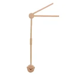 Support mobile en bois pour bébé lit de bébé accessoire déco tête en forme d&rsquo;ours support universel stand pour jouets ou lampes style moderne et ludique