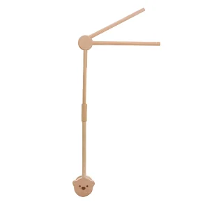 Support mobile en bois pour bébé lit de bébé accessoire déco tête en forme d&rsquo;ours support universel stand pour jouets ou lampes style moderne et ludique