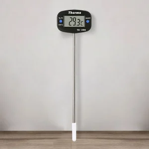 Thermomètre numérique rotatif pour viande et barbecue test de sonde électronique cuisson précise alimentaire four eau lait huile cuisine BBQ acier inoxydable ABS design moderne mesure facile Thermomètre numérique rotatif pour viande et barbecue test de sonde électronique cuisson précise alimentaire four eau lait huile cuisine BBQ acier inoxydable ABS design moderne mesure facile