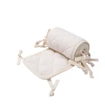 Coussin de siège en coton rembourré doux et confortable pour bébé accessoire de sécurité et de confort en tissu matelassé beige portatif