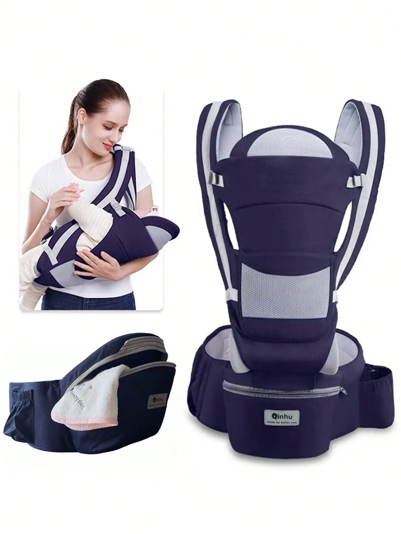 Portebébé ergonomique réglable siège de hanche portable et multifonctionnel adapté aux voyages loisirs et usage quotidien pour bébé