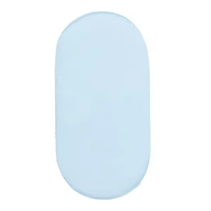 Draps de berceau en satin pour bébé fille et garçon 33×16 cm ajustement universel hypoallergénique doux et confortable couleur lumière bleue