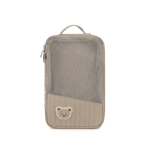 Sac à couches poussette sac suspendu rangement bébé confort et sécurité style minimaliste tissu rembourré fermeture éclair poignée transporteuse motif ours 036 mois