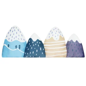 Coussin PareChocs Lit Bébé Design Montagne Décoration Chambre Doux et Sécurisant