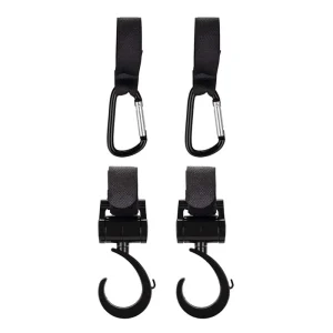 Accessoire poussette crochet rotatif 360° en métal noir durable et sécuritaire pour suspension sacs et accessoires bébé Accessoire poussette crochet rotatif 360° en métal noir durable et sécuritaire pour suspension sacs et accessoires bébé