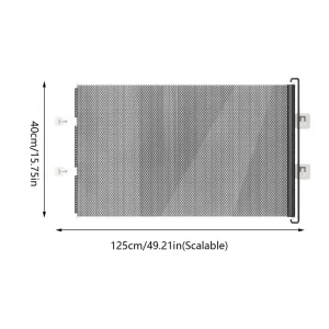 Barrière de sécurité en maille métal pour portes bébé animaux domestiques espaces intérieurs 125 cm de large 40 cm de hauteur sans perçage design moderne facile à installer durable sécurité optimale Barrière de sécurité en maille métal pour portes bébé animaux domestiques espaces intérieurs 125 cm de large 40 cm de hauteur sans perçage design moderne facile à installer durable sécurité optimale
