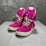 Bottines enfants filles garçons montantes crin de cheval en cuir décontractées baskets streetwear printemps rose 713 ans