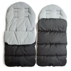 Chancelière universelle pour poussette hiver et automne gardebébé chaud intérieur doux et extérieur résistant couleur grise et noire 02 ans Chancelière universelle pour poussette hiver et automne gardebébé chaud intérieur doux et extérieur résistant couleur grise et noire 02 ans