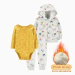 Ensemble bébé 3 pièces hooded jacket pantalon et body nouveauné fille garçon