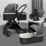 Poussette bébé 3 en 1 nacelle portebébé pliable confort sécurité moderne pratique