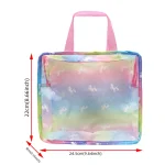 Ensemble de soins pour poupée bébé biberons lait/jus sucette sac de rangement jouets éducatifs accessoires poupée style licorne design enfants cadeau enfant fille garçon