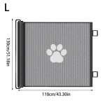 Barrière de sécurité en maille rétractable pour bébé et animaux protection porte fenêtre balcon cuisine design moderne 110x130cm noir