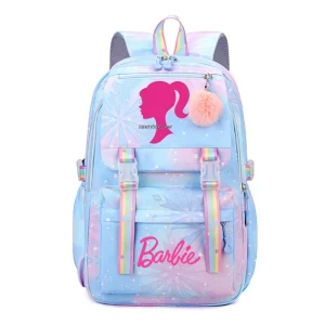 Barbie sac à dos enfants écolière Loisirs style coloré compartiments multiples matériau durable idéal cadeau étudiants