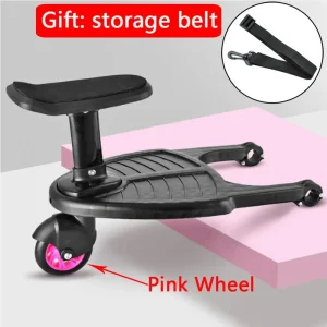 Adaptateur de pédale de poussette pour enfants accessoire de poussette remorque auxiliaire pour deuxième enfant Scooter jumeaux plaque debout avec siège Scooter Pink Adaptateur de pédale de poussette pour enfants accessoire de poussette remorque auxiliaire pour deuxième enfant Scooter jumeaux plaque debout avec siège Scooter Pink