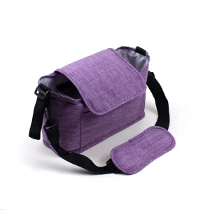 Sac à bandoulière poussette bébé 组织 linen purple chiné compact portable storage organizer practical design daily use modern style