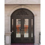 Porte d&rsquo;entrée coulissante intelligente design contemporain sécurité bébé acier inoxydable montage facile