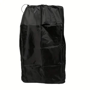 Sac de rangement extralarge pour poussette sac de voyage portable en nylon protection vêtements bébé style minimaliste couleur noire fermeture à cordon