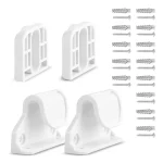 Kit d&rsquo;extension de porte bébé rétractable en plastique blanc pièces détachées support fixations montage sécurisé facile à installer solution pratique pour la maison