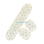 Ensemble serviettes bébé coton pastel motifs animaux 3 pièces confortable doux pour hygiène quotidienne bébé 02 ans