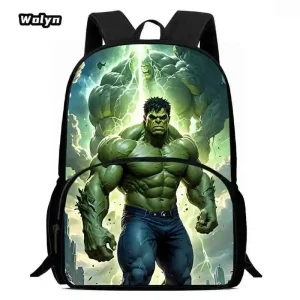 Sac à dos enfants design Hulk école et loisirs grande capacité matériau durable style cartoon idéal pour les fans de superhéros