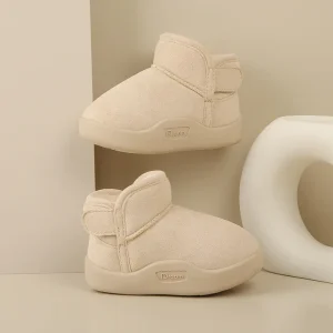 Dream bébé bottes intérieur doux confort antidérapant velcro microfibre beige enfants 46 ans