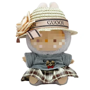 Ensemble trois pièces bébé 20cm chemise carreaux accessoire poupée vêtements bébé réalistes style casual qualité supérieure idéal pour jouets bébé