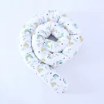 Coussin de sécurité pour bébé en coton arcenciel protection lit et berceau design serpent joyeux 200cm