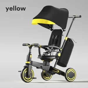 Tricycle pour Enfant Jaune et Noir Apprendre à Rouler en Sécurité Design Épuré pour les 36 Ans Accessoires Inclus Tricycle pour Enfant Jaune et Noir Apprendre à Rouler en Sécurité Design Épuré pour les 36 Ans Accessoires Inclus
