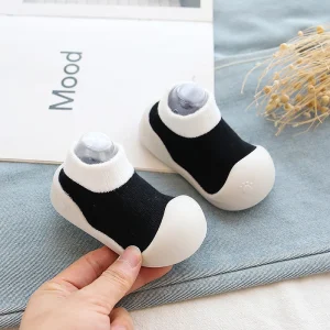 Chaussures bébé premiers marcheurs antidérapant en caoutchouc doux semelle plancher pieds nus tricot décontracté universel 01 ans Chaussures bébé premiers marcheurs antidérapant en caoutchouc doux semelle plancher pieds nus tricot décontracté universel 01 ans