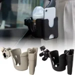 Portegobelets antidérapant pour poussette support téléphone et bouteille fixation universelle accessoire bébé voyage sécurisé