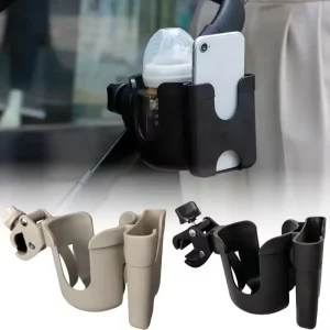 Portegobelets antidérapant pour poussette support téléphone et bouteille fixation universelle accessoire bébé voyage sécurisé