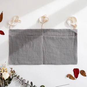 Organisateur de berceau bébé caddie suspendu sac de rangement lit 2 poches couches suspendues sac de jouets organizer poussette style minimaliste coton doux universel Organisateur de berceau bébé caddie suspendu sac de rangement lit 2 poches couches suspendues sac de jouets organizer poussette style minimaliste coton doux universel