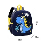 Sac à dos pour enfants dinosaure bleu marine ajustable école sortie enfant garçon fille accessoire scolaire nylon résistant