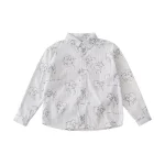 Chemise à manches longues bébé vêtements coréens mèrefille pèrefils motifs animaux coton qualité supérieure vêtements enfants style ludique