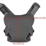 Portebébé ergonomique confortable pour bébé sangles réglables matelas rembourré style moderne portage sécurisé idéal pour promenades et sorties  gris foncé